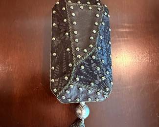 Designer, metal purse.