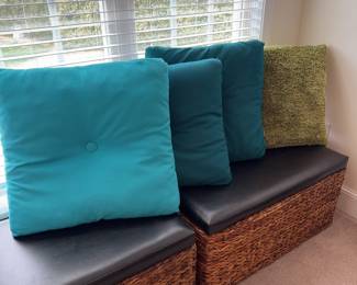 4 large floor cushions.