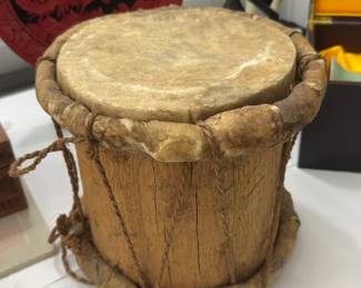 9" Traditional Comorian NgomaStyle Ceremonial Drum MidLate 20th Century