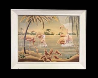 32.5 x27  Framed Turner Flamingo Print