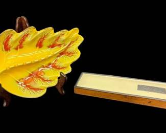 California Pottery MCM Ashtray Manning Bowman Cigarette Box