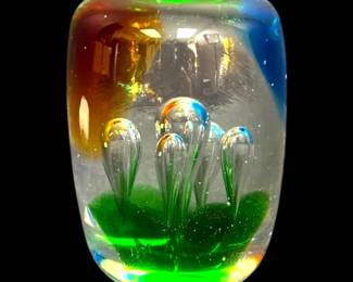 Art Glass Bubble Paper Weight