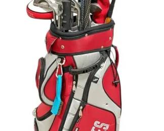 OSU Ohio State Buckeyes Golf Bag And Clubs