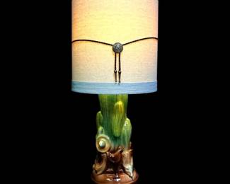 Vintage Royal Copley Ceramic Cactus Table Lamp