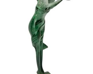Bronze Fairy Flute Player Sculpture John Richard Collection 12.5 