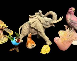 Lefton China Bird, Glass Birds More