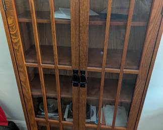 Very nice glass front cabinet 