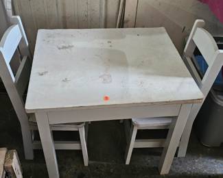 CHILDS TABLE AND CHAIRS