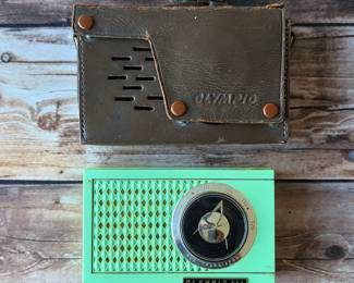 1950s Olympic model 666 transistor radio with case