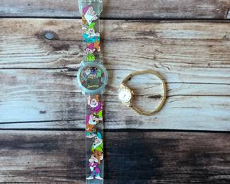 Vintage Disney watch, vintage Bulova watch