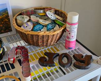 Spools of ribbon for crafting