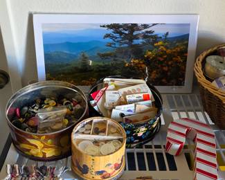 Tins filled with buttons