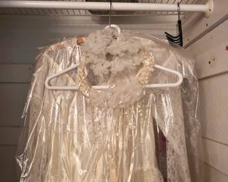 Gorgeous vintage wedding gown with veil