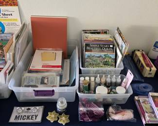 Crafting supplies, crafting books and videos