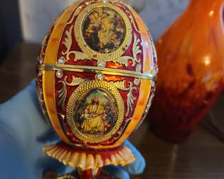 Faberge style religious egg