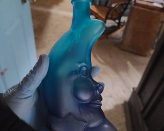glass art celestial decanter bottle