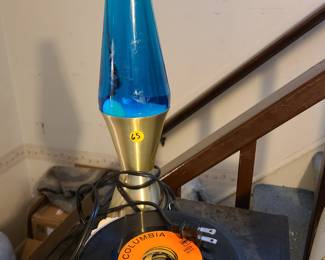 lava lamp, 45 vinyl records