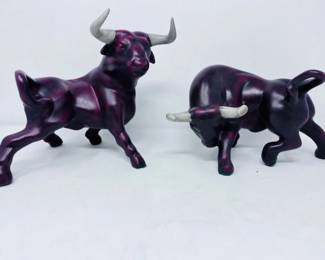 146 VintageCeramicLonghornBulls