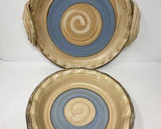 211 ChunkyDeepDishPiePlateDoubleHandlePlatter