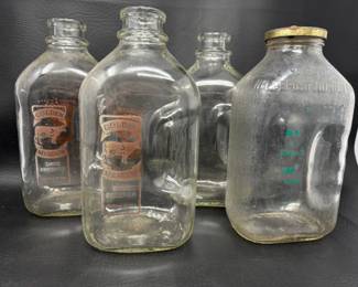 178 42QuartVintageMilkBottlesGoldenMeadows