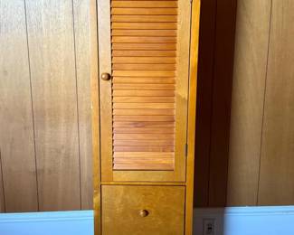 38 MapleVeneerLouveredDoorCabinet