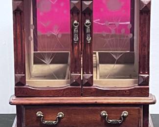 56 VintageWoodenJewelryArmoire