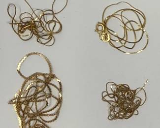 235 14KScrapGoldBrokenNecklaceChains