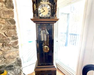 Grandfather Clock with Asian Embellisments