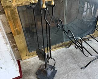 Fireplace Tools (Broom Missing)