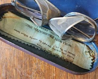 vintage protective eyeware - close up