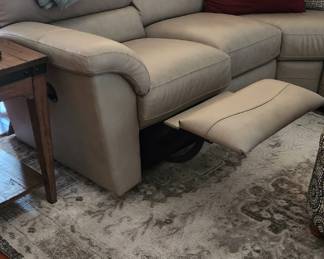 sofa shown in recliner position