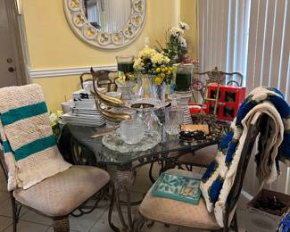 Glass top dinette set