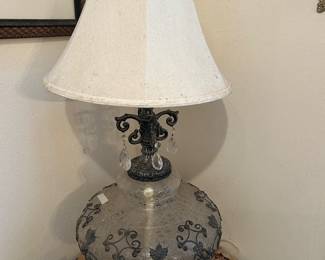 Vintage large glass lamps
