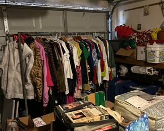 Many new clothes items with tags on them