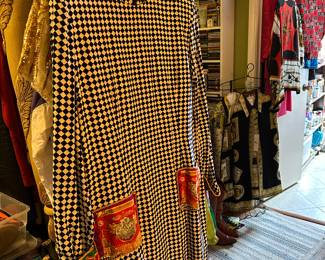 Checkerboard silk dress Hong Kong