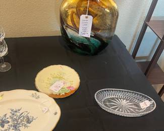 Limoges player and plates