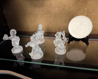 Goebel M. I. Hummel Frosted Lead Crystal Glass Figurines