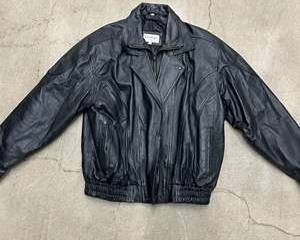 Women’s Vintage Leather Black Leather Jacket, Size Medium