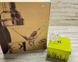 The Cellar Martini Drink Set 6 Piece Glassware with Tray Cocktail Bar Serving Set