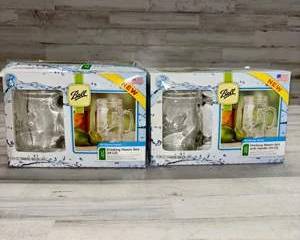 Ball Drinking Mason Jars 24 oz Set of 8 Glass Handled Jars Drinkware Series New