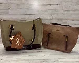 Tote Handbag Lot of 2 Diane Von Furstenberg Justin Leather Shoulder Bags