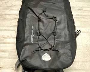 OverBoard Waterproof Backpack Dry Bag w/ Roll-Top Closure, Padded Straps & External Bungee – Black/Gray