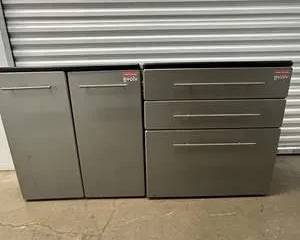 Craftsman Evolv Modular Storage Cabinet Set with Black Worktops