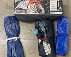 Ridge Outdoor Dome Tent w/ Camping Accessories – Tent, Tarps & Inflatable Mattress