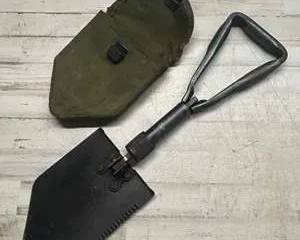 Military Folding Entrenching Tool Shovel w/ Canvas Cover – Survival Camping E-Tool