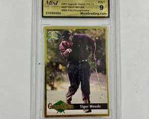 Tiger Woods 2001 Legends Sports 2000 PGA Championship Card Mint Grading MINT 9 Slab