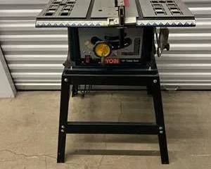  Ryobi 10” Table Saw with Stand, Adjustable Fence & Bevel Cut, Workshop Power Tool