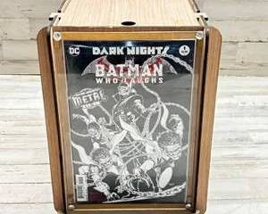  Comic Book Lot in Wooden Storage Box DC Marvel Batman Spider Man Assorted Issues