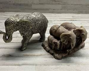Decorative Elephant Figurines & Elephant Herd Candle Sculpture | Home Décor, Animal Collectibles, Decorative Objects