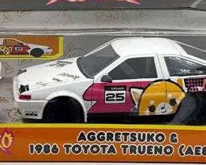 Aggretsuko 1986 Toyota Trueno AE86 Diecast Car Anime Hollywood Rides Jada Toys